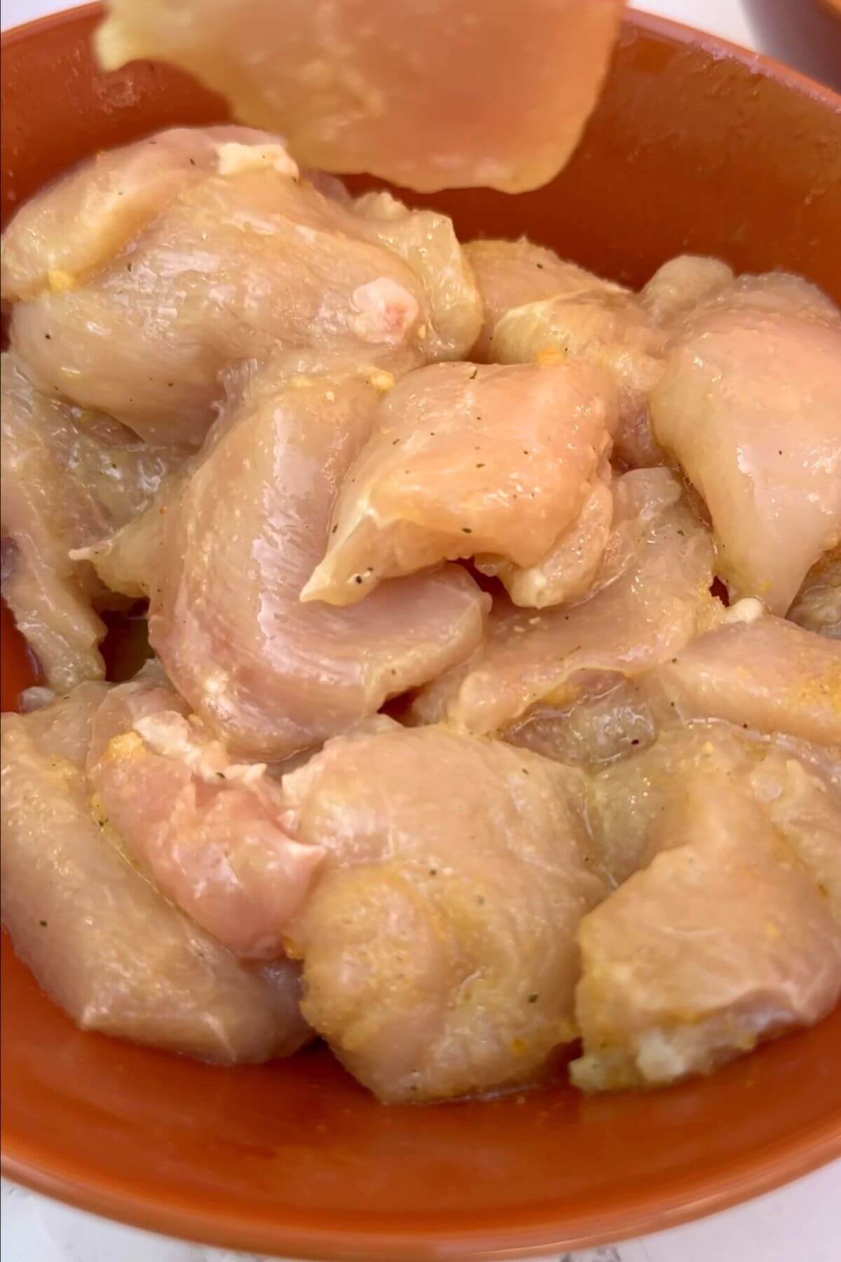 seasoned chicken in a bowl