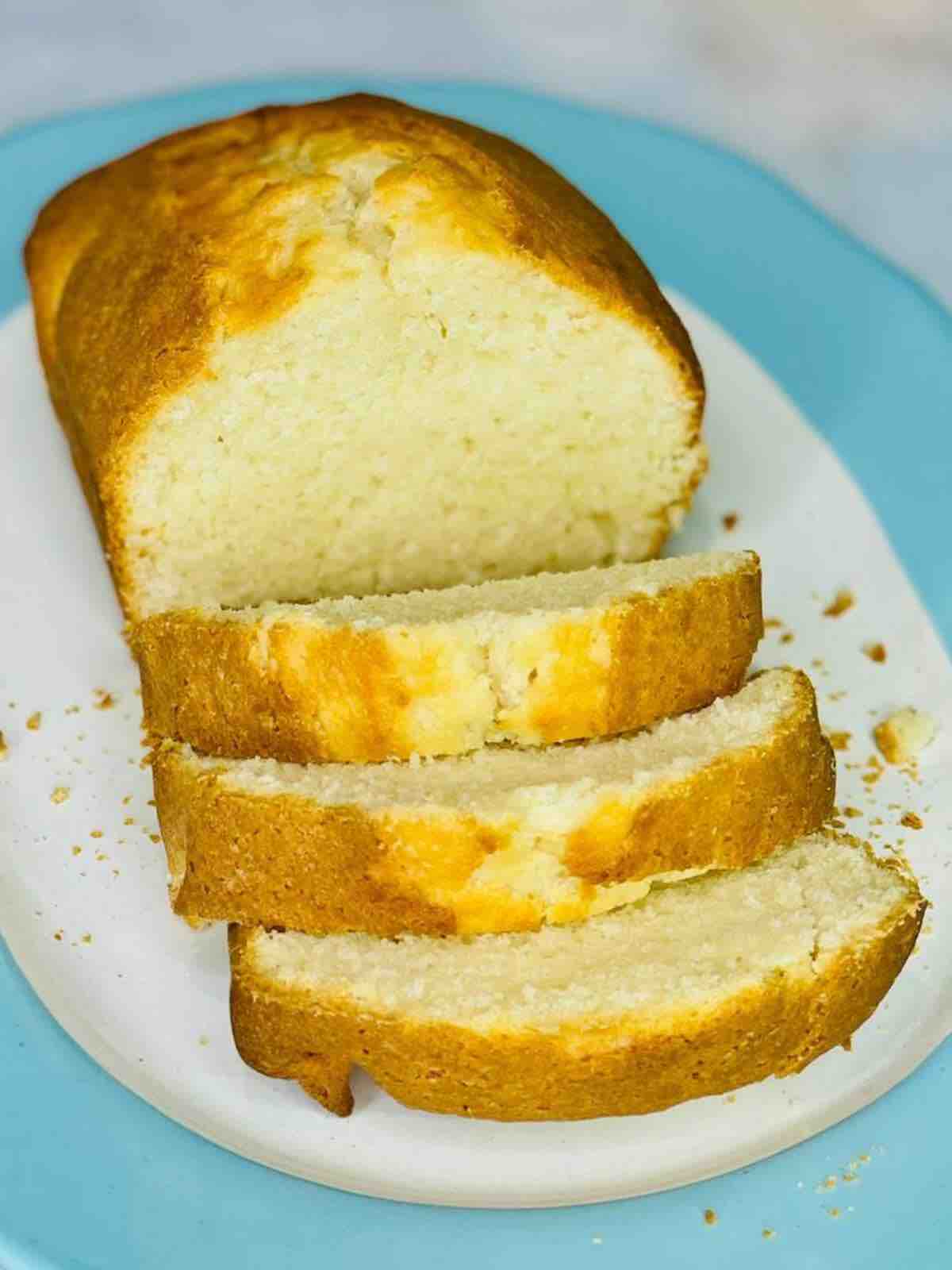 slice of one-egg lemon pound cake