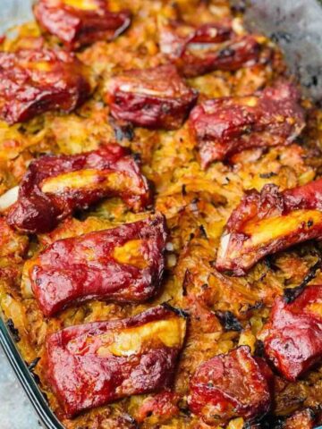 Pork Ribs and Cabbage Casserole