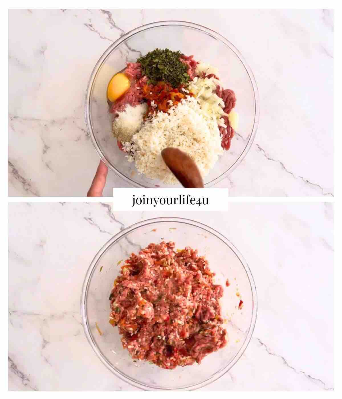 Preparation steps for how to make Romanian Meatball Soup (Ciorba de perisoare)