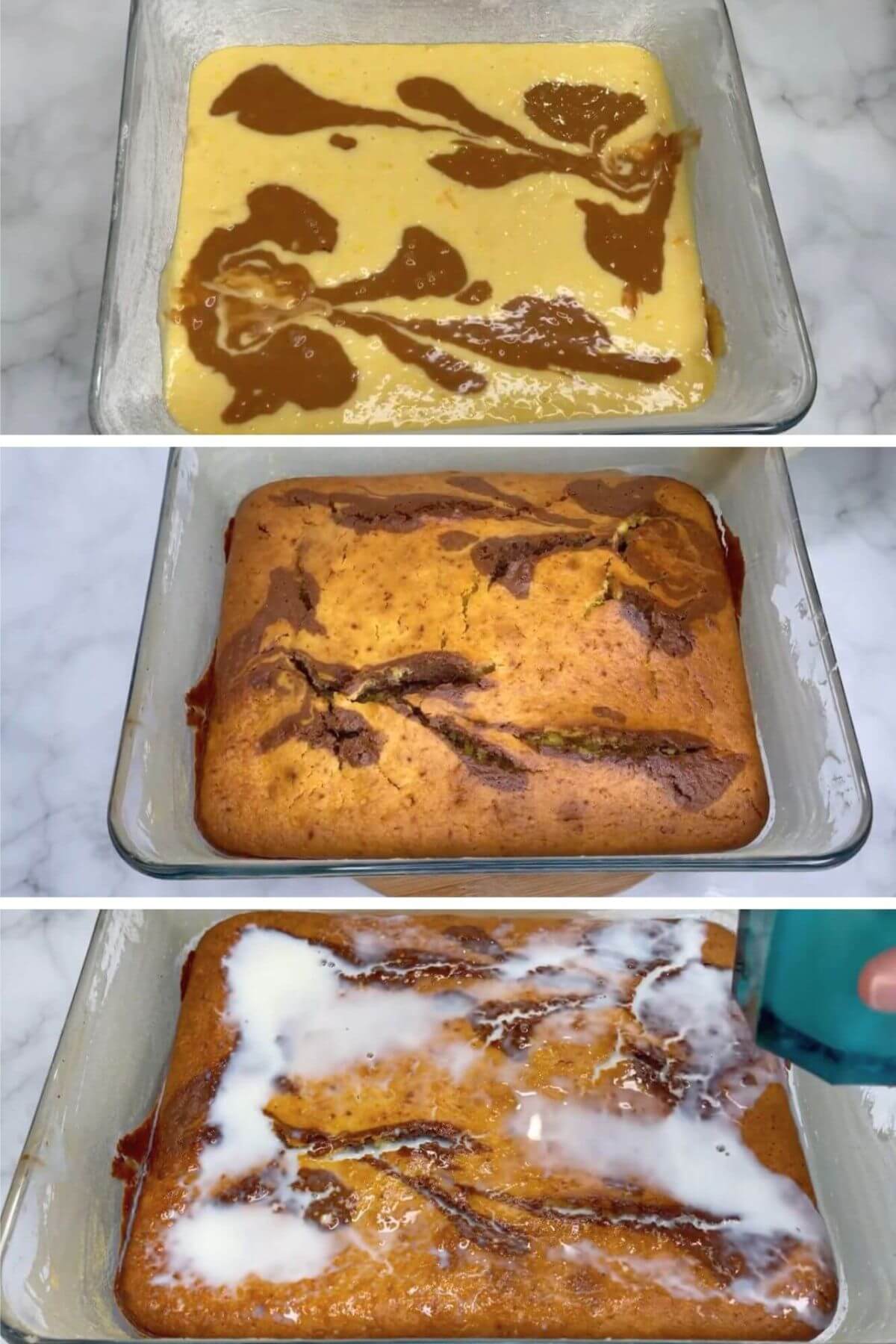 Process shots on how to make Easy orange bundt coffee cake recipe for beginners