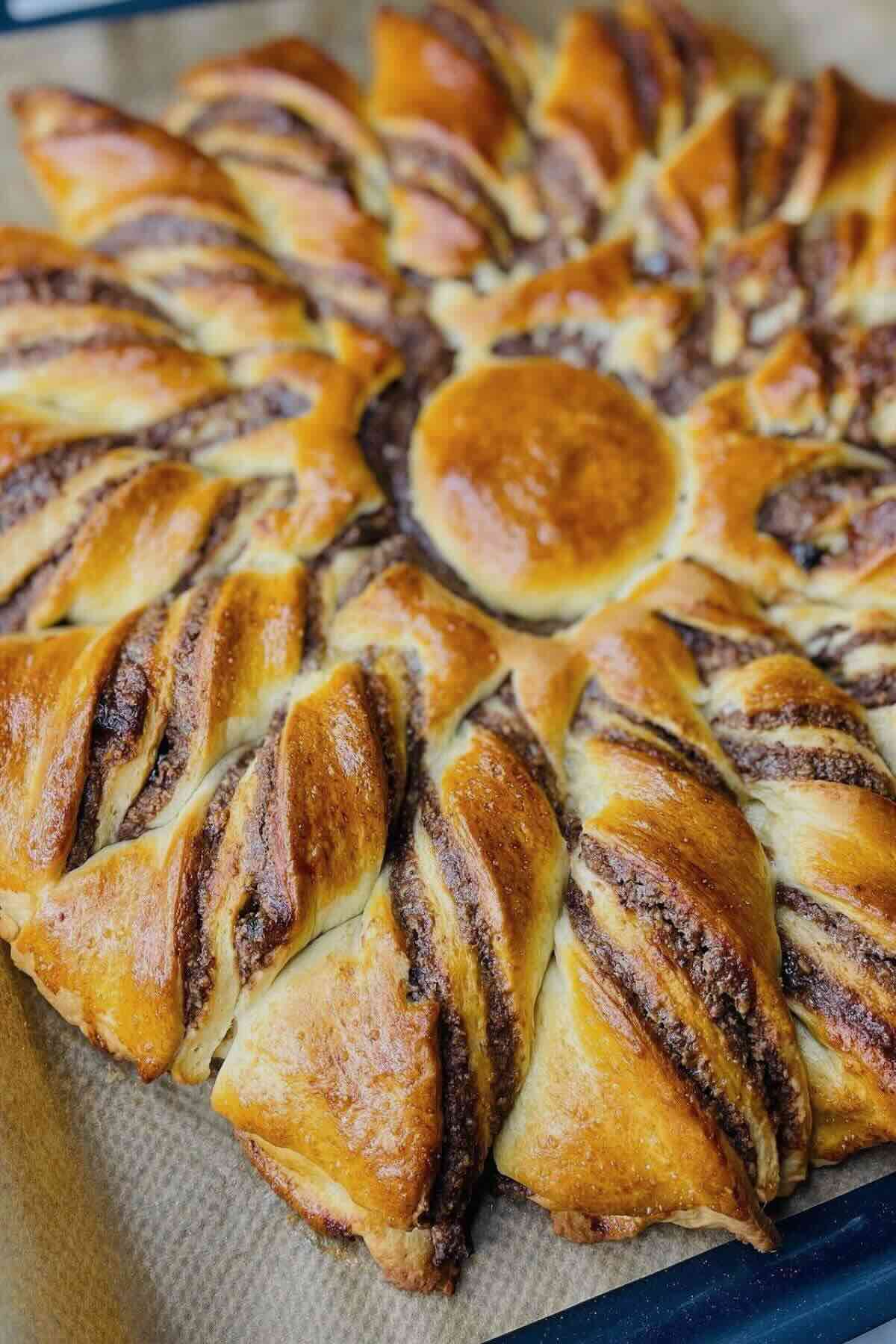Walnut Filled Star Bread