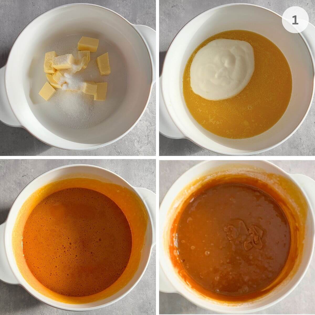 Honey batter for Russian honey cake spread on baking sheet.