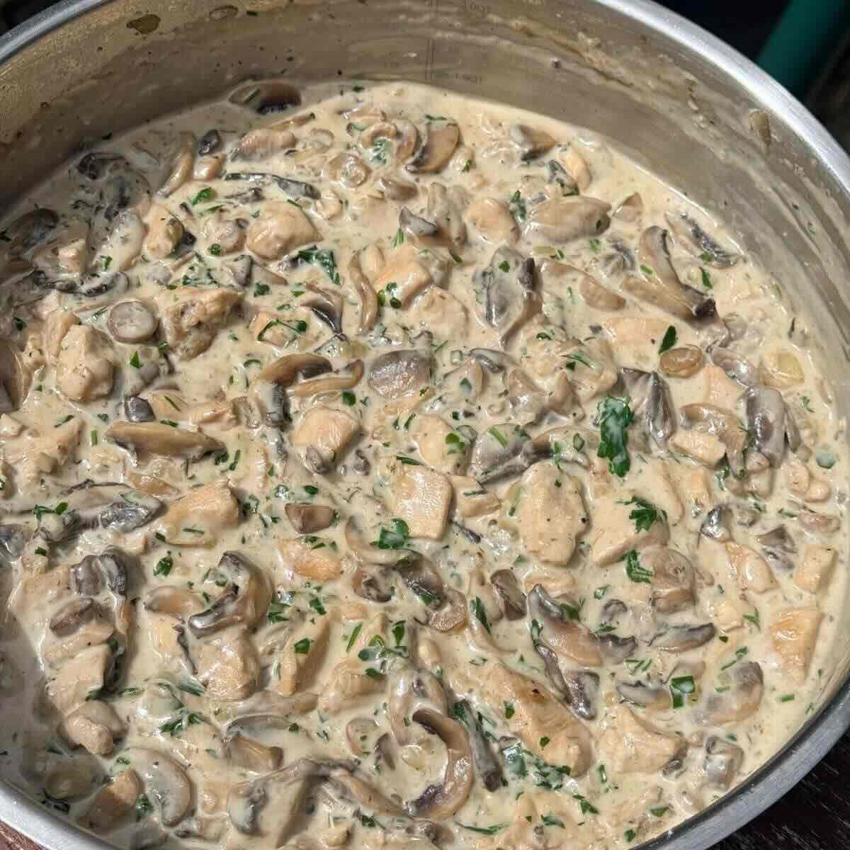 Creamy Chicken and Mushroom Stew (Romanian Ciulama de Pui)